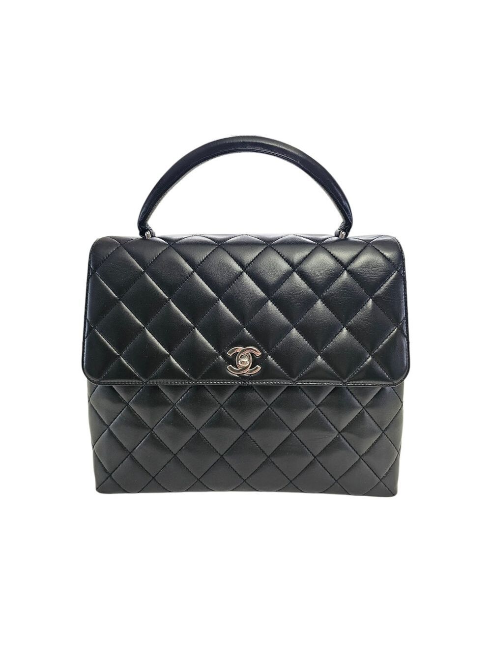 Chanel Maxi Kelly Black Silver Hardware